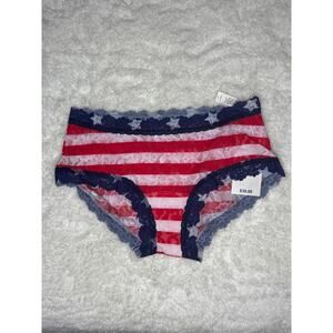 NWT Hanky Panky American Flag Lace Boyshort Panties XS